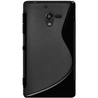 Силиконов гръб ТПУ S-Case за Sony Xperia ZL C6503 черен